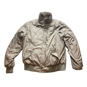 VTG Members Only Jacket Adult 44L Taupe Full Zip Snaps Bomber Outdoor Mens‎